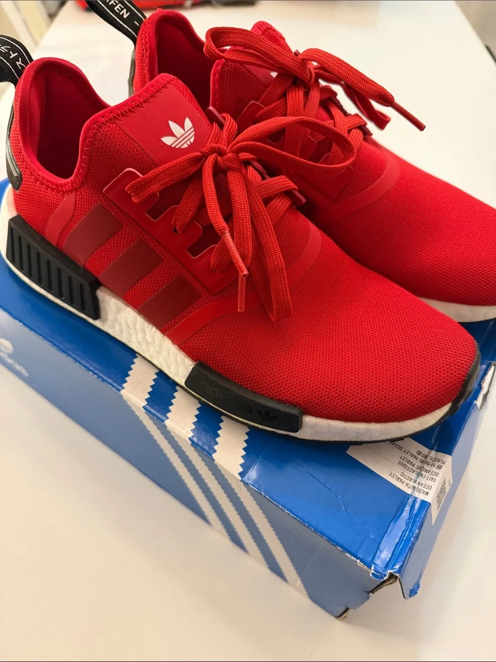 adidas Red Athletic NMD R1 Trainers